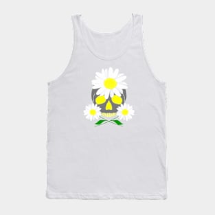 Daisy Flower Skull Tank Top